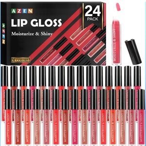 Lip Gloss Set - 24 Pack of Moisturizing Shades